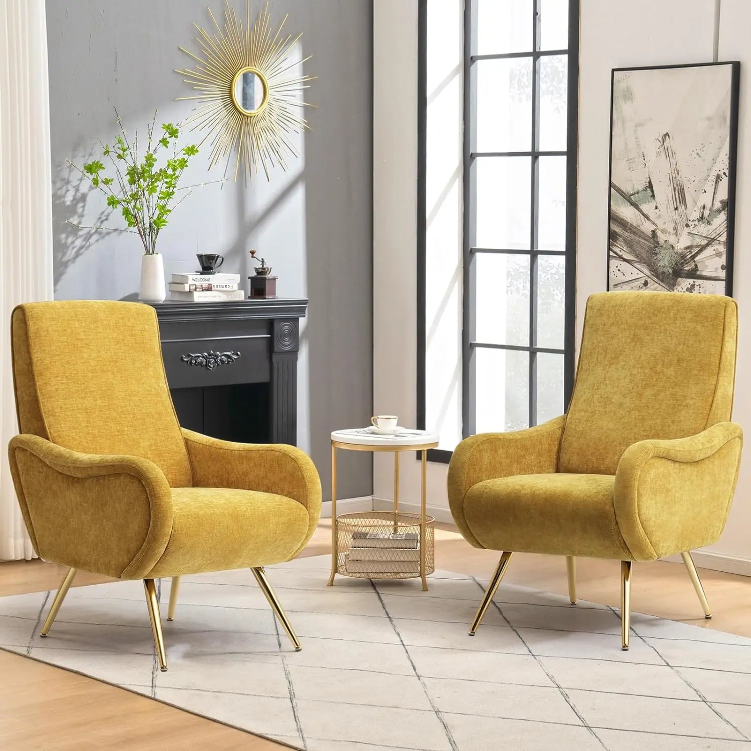 Ideal Home: Stylish Golden Comfort Lounge Chair